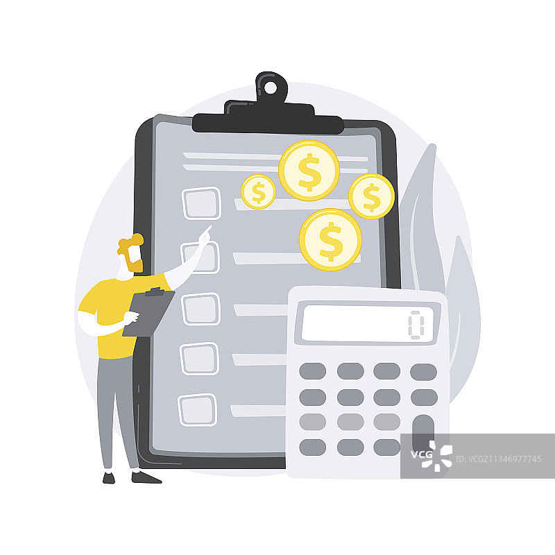 预算规划抽象概念图片素材