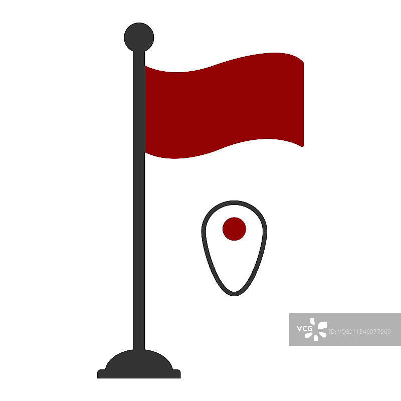 带有导航图标营销策略标志的旗帜图片素材