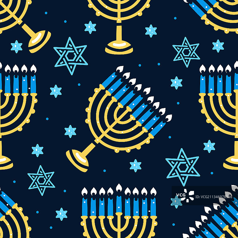 传统烛台光明节图案图片素材