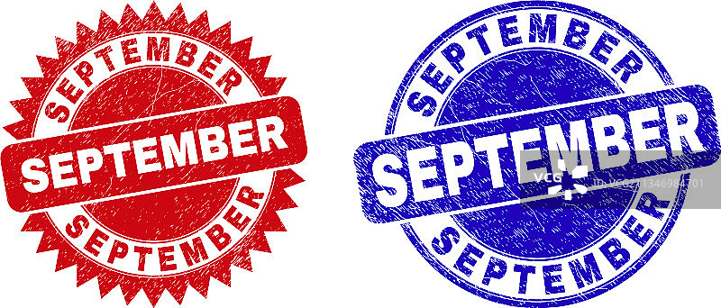 九月圆形花结水印图片素材