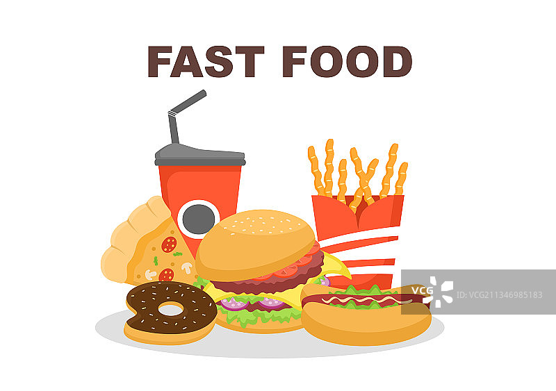 快餐背景与汉堡食物图片素材