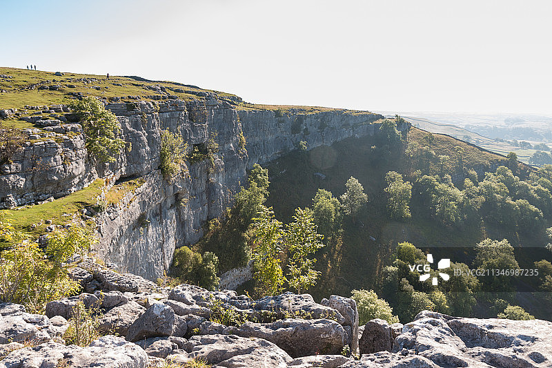 英国北约克郡的岩石山脉风光图片素材