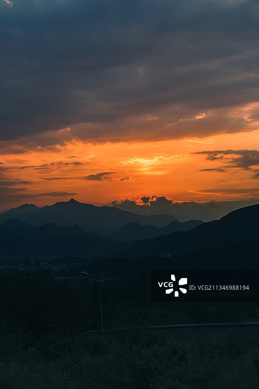 西山国家森林公园鬼笑石日落夕阳图片素材