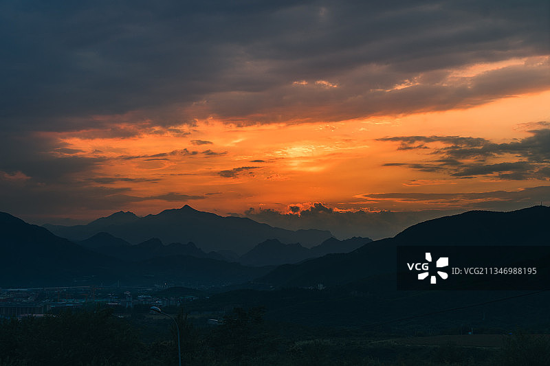 西山国家森林公园鬼笑石日落夕阳图片素材