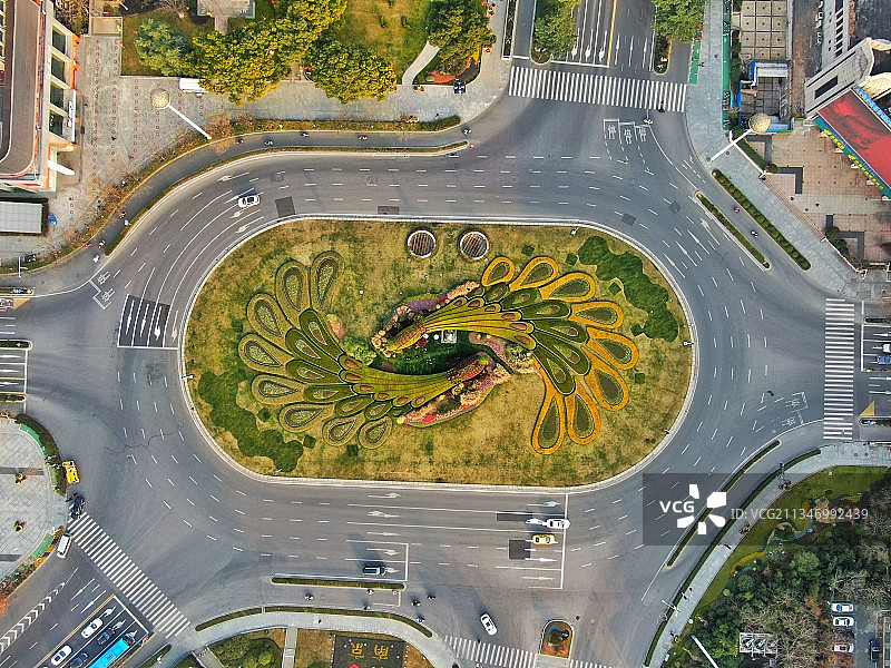 南京鼓楼广场航拍全景图片素材