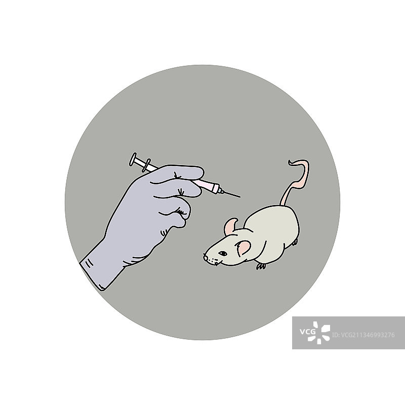 给实验小鼠注射图片素材