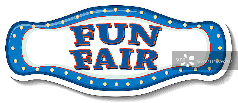 孤立的游乐场banner贴纸模板图片素材