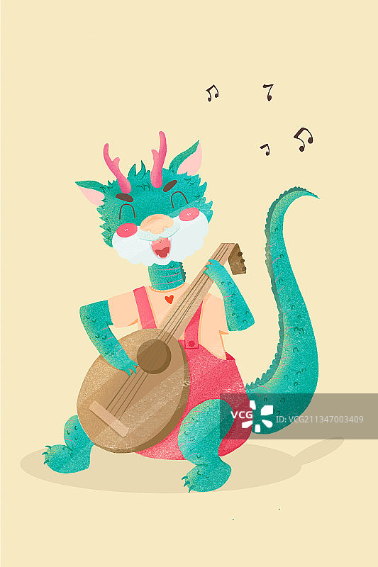 小麒麟唱歌图片素材