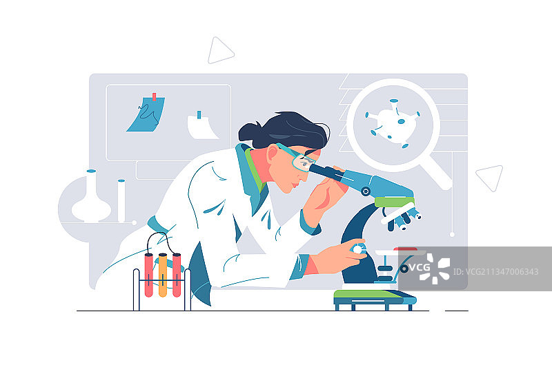 工人在实验室进行科学研究图片素材