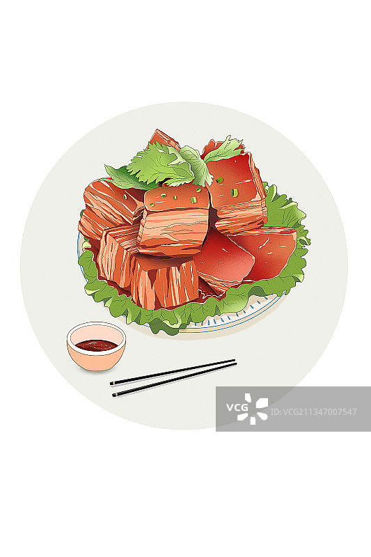 立秋贴秋膘吃东坡肉或红烧肉图片素材