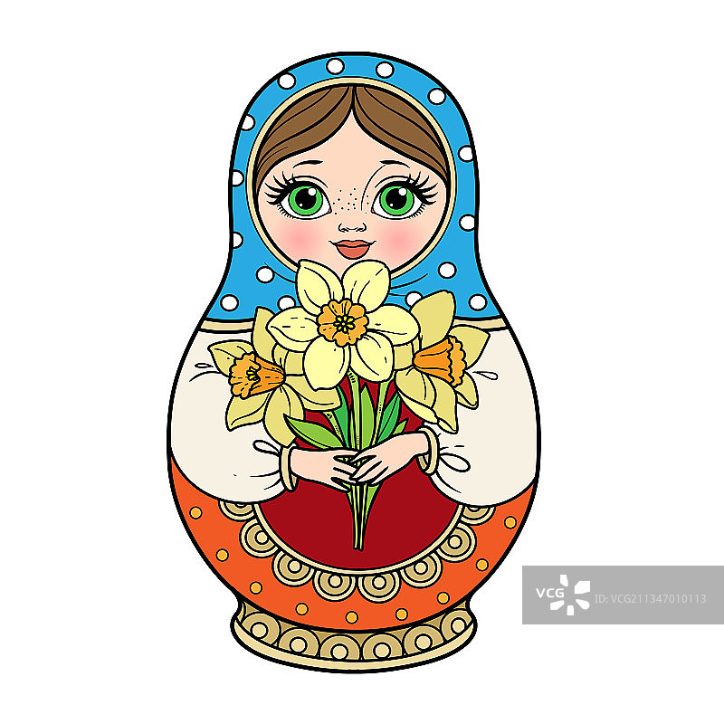 俄罗斯传统套娃图片素材