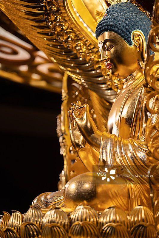 佛，释迦摩尼，菩萨，雕像，金黄色图片素材