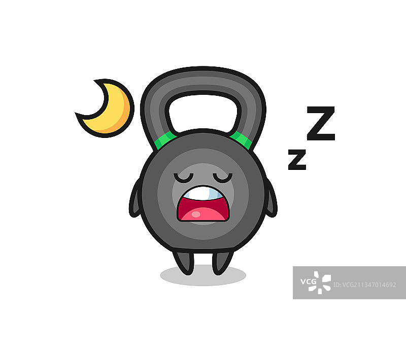 壶铃角色夜晚睡觉图片素材