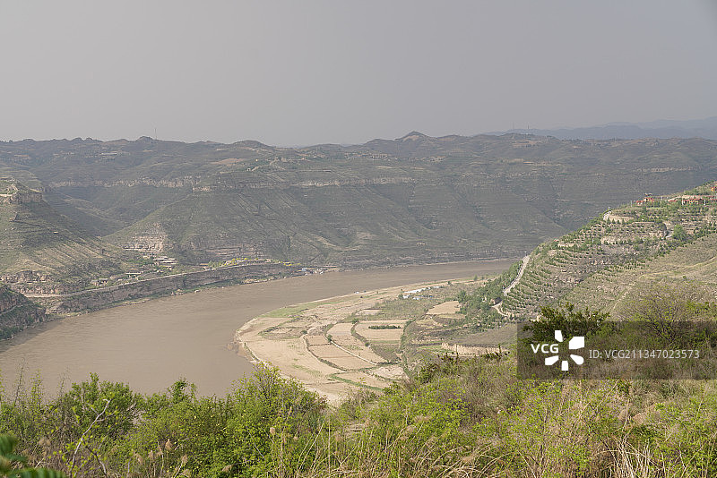 陕西省 延安市 延川县 延川黄河蛇曲国家地质公园 清水湾图片素材