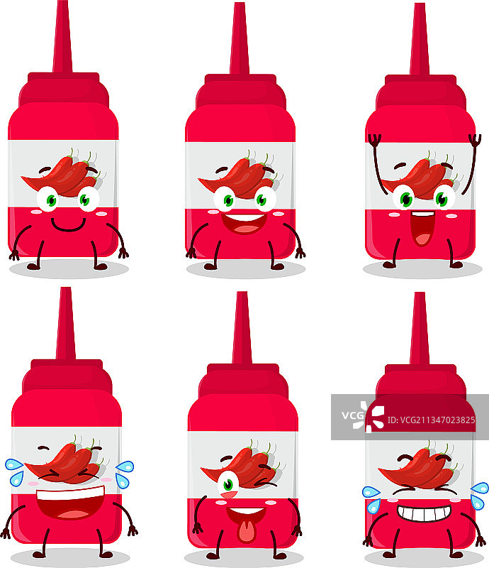 面带微笑的卡通人物辣椒酱图片素材