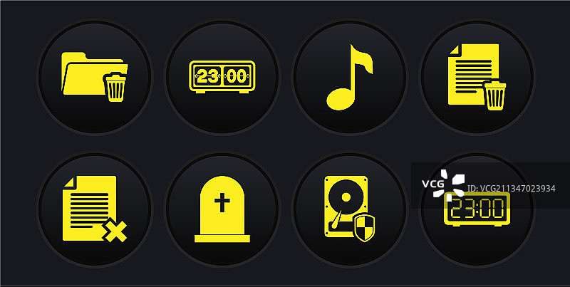 设置删除文件墓碑与十字架图片素材