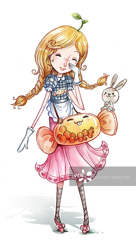 糖果少女图片素材