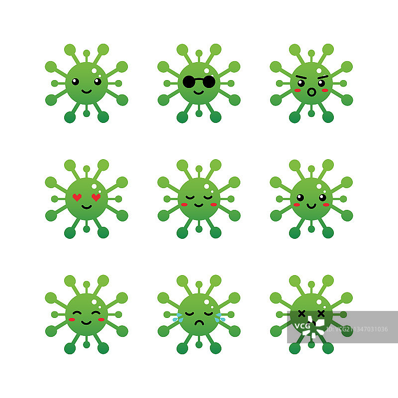 病毒细菌表情符号合集图片素材