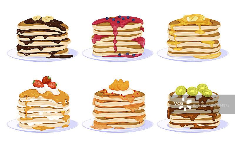 果酱和浆果馅饼合集图片素材