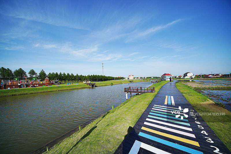 横沙岛的美丽风光图片素材