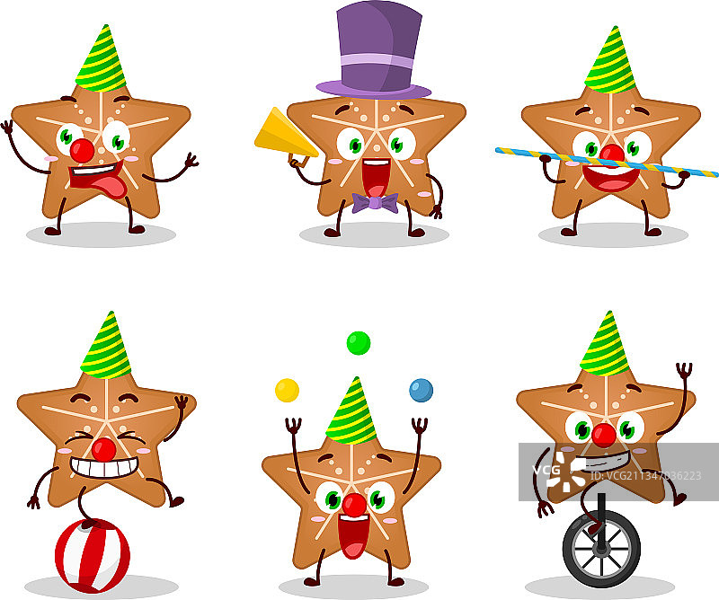 卡通人物：带星星的饼干图片素材