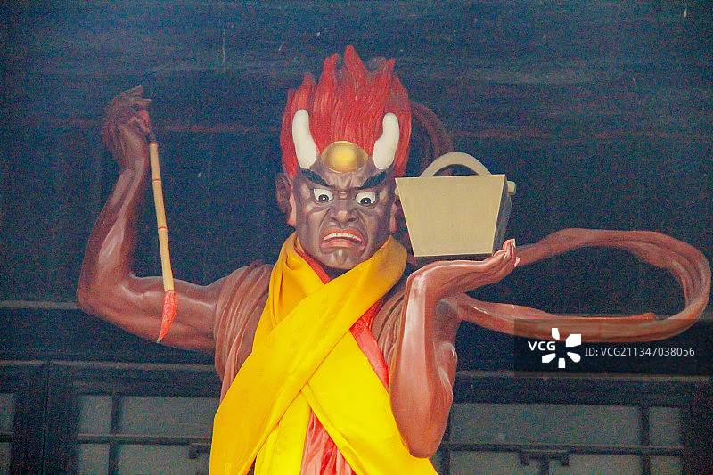 河北定州贡院：魁阁号舍魁星雕像图片素材