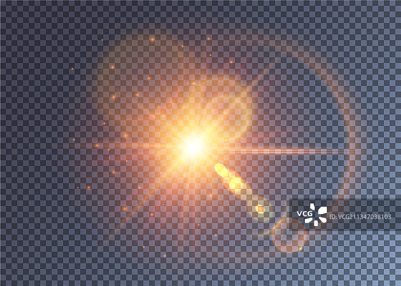 带有光束和耀斑的红色魔幻光效图片素材