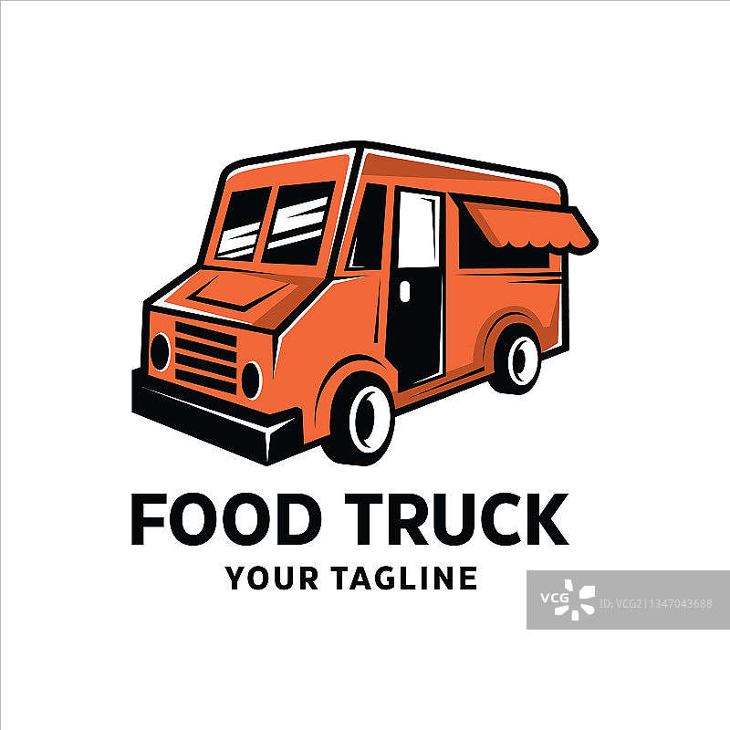 食品卡车logo模板：街头食品车图片素材
