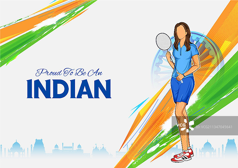 印度女羽毛球运动员图片素材