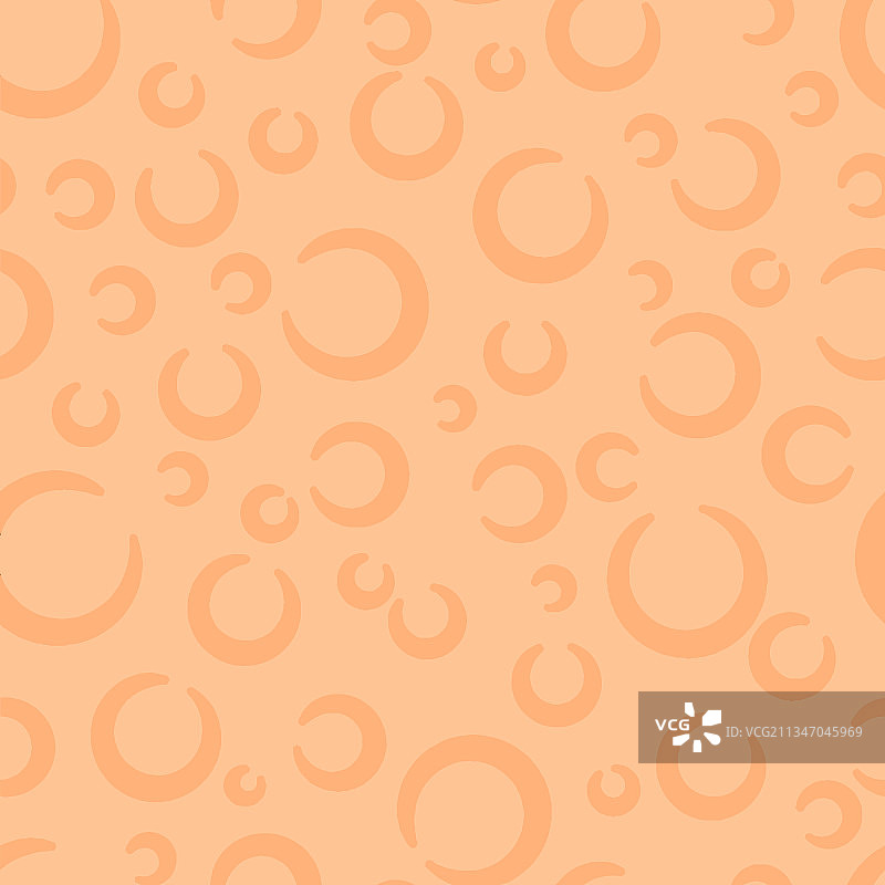 小羚羊橙色圆圈简约无缝图案图片素材
