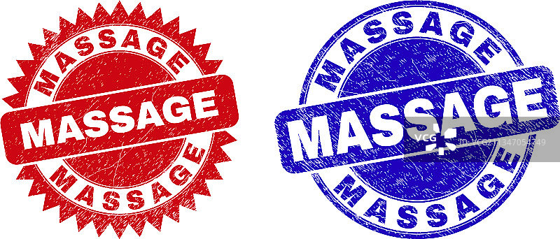 带磨损的圆形花结按摩水印图片素材