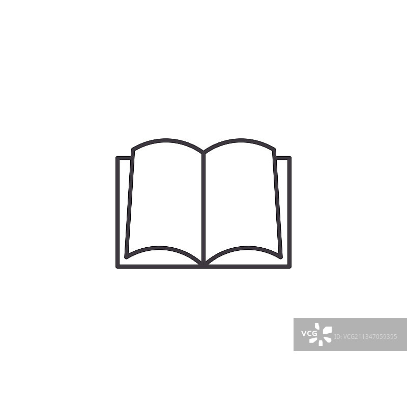 白色背景上的书籍轮廓符号图标图片素材