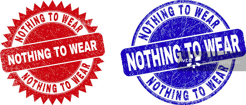 无衣可穿圆形花环印章图片素材