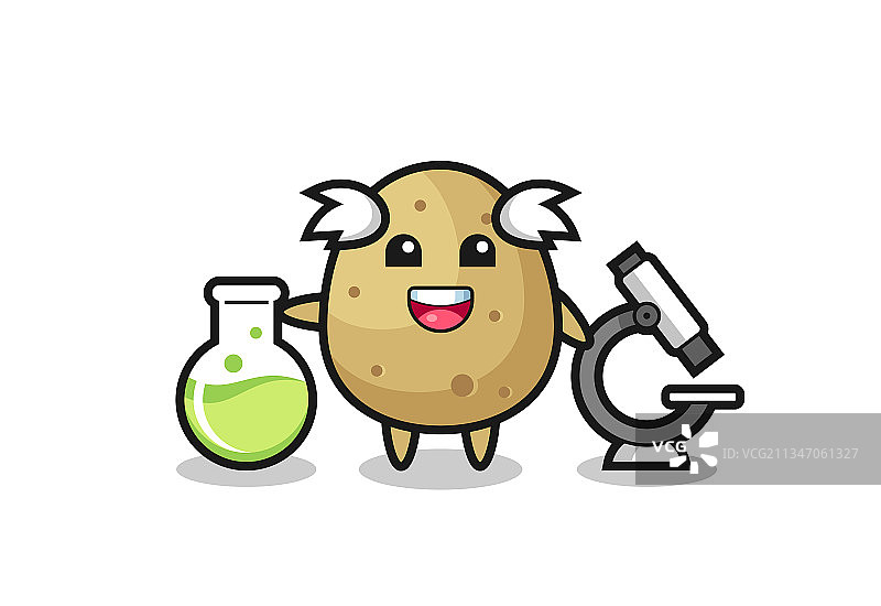 科学家土豆吉祥物图片素材
