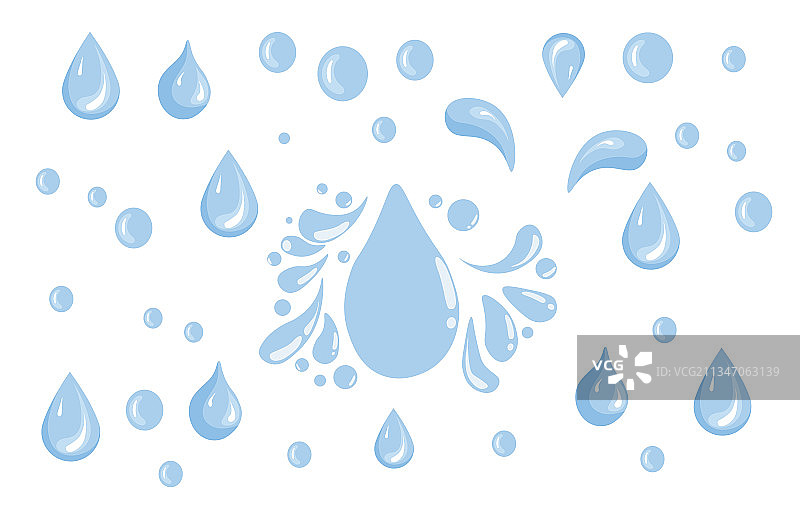蓝色水滴概念图片素材