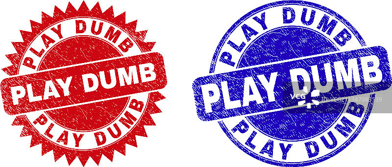 装傻圆形花边印章图片素材