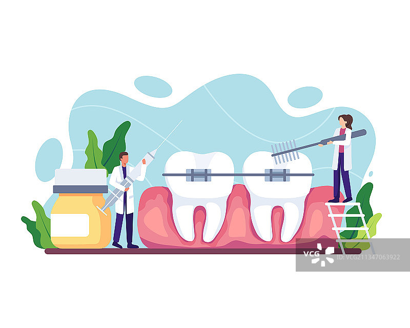 正牙护理程序图片素材