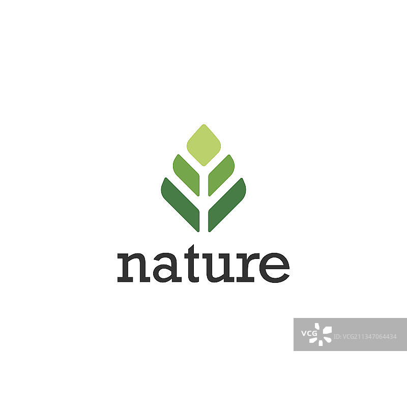 树叶自然符号网页图标标志模板设计图片素材