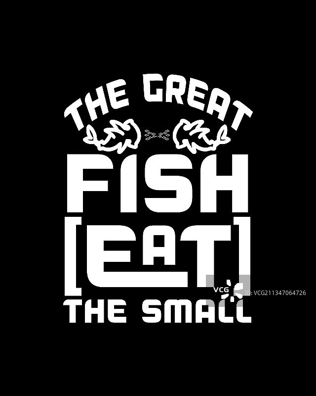 大鱼吃小鱼手绘图片素材