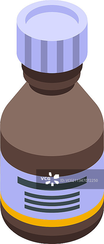 抗抑郁药糖浆等距图标图片素材