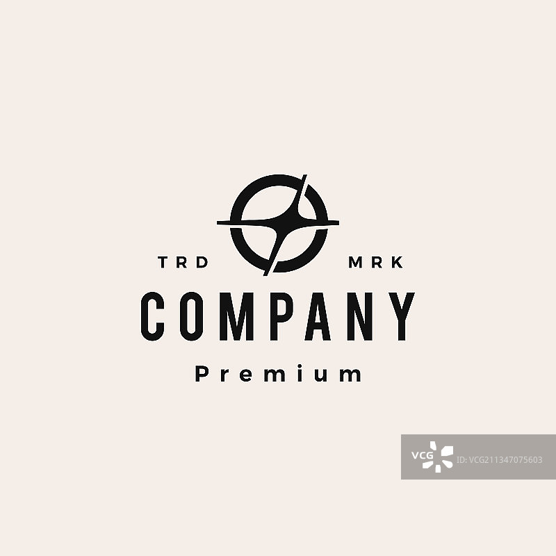 光晕闪光灯复古Logo图标图片素材