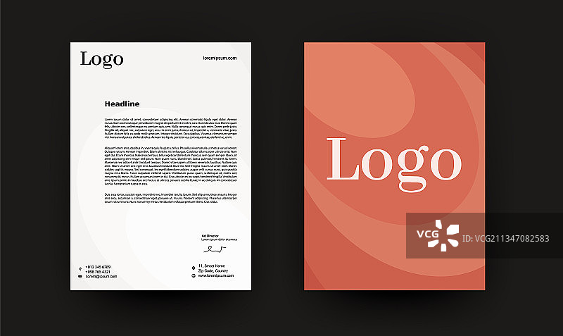 简约风格信头宣传单图片素材