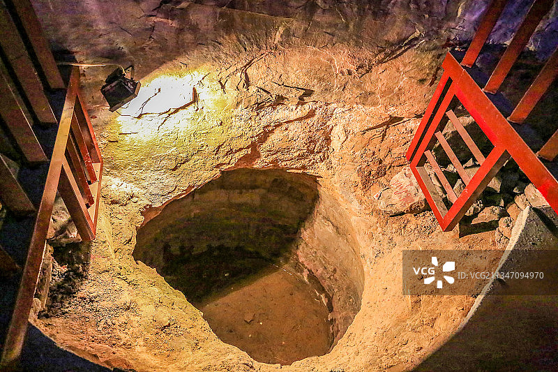 河北保定满城汉墓：窦绾墓渗井图片素材