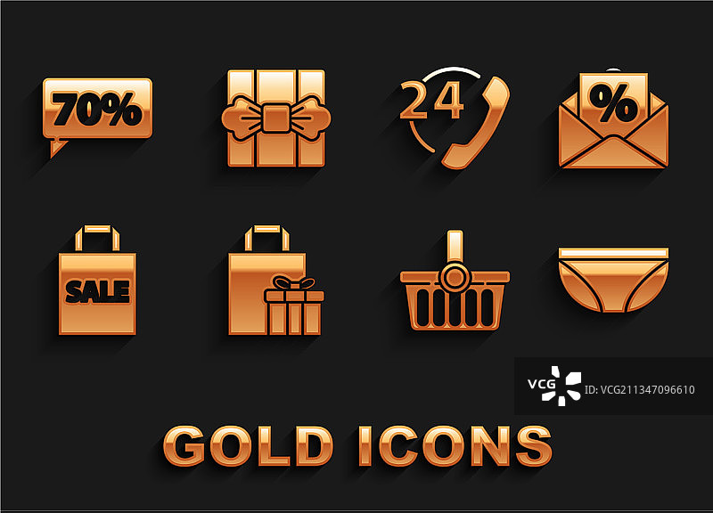 礼盒、信封与折扣图片素材