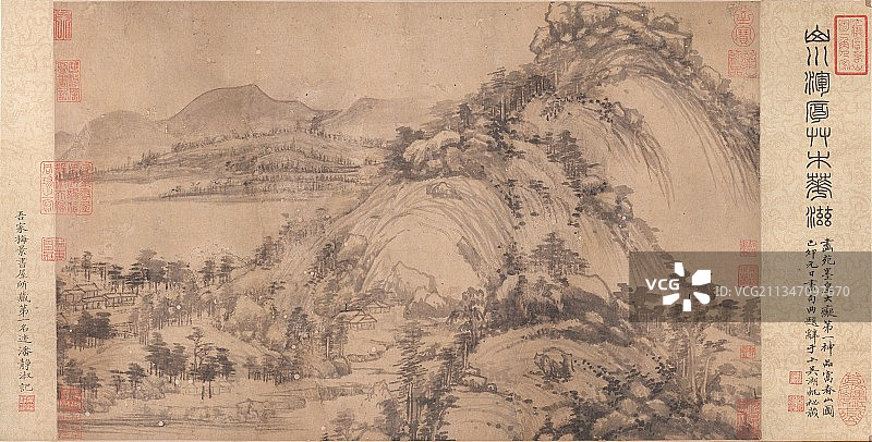 浙江省博物馆_镇馆之宝_富春山居图_真迹图片素材