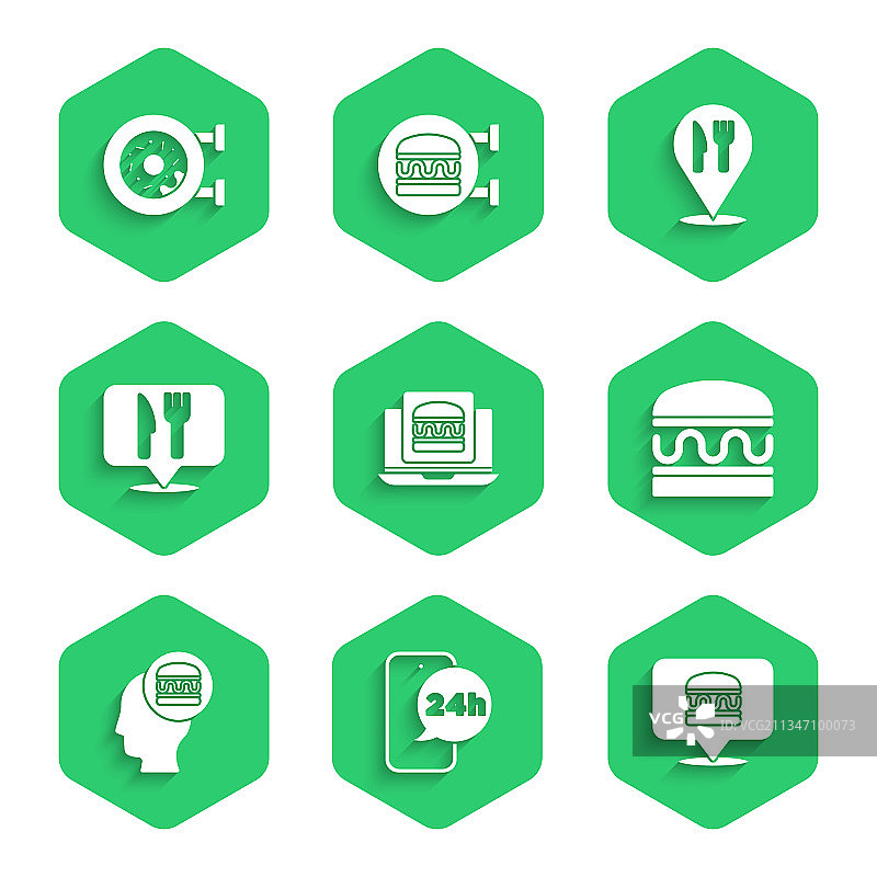 在线订购汉堡外卖食品套餐图片素材