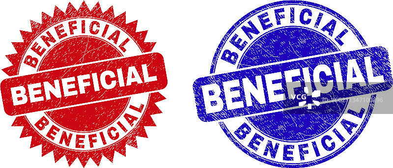 有益的圆形花结邮票图片素材