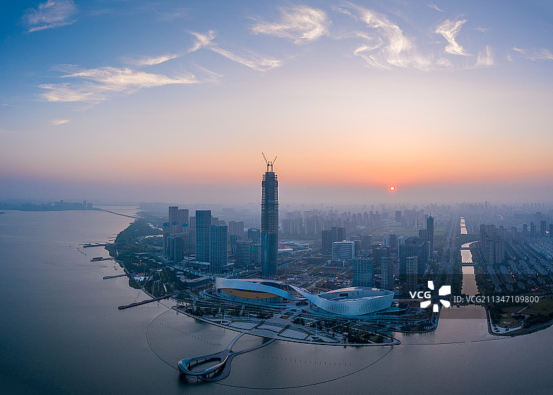 苏州阅湖台音乐喷泉图片素材