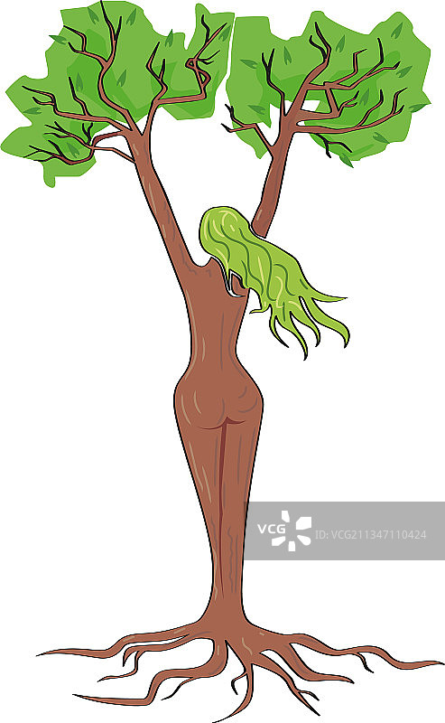 半人半树的自然母亲图片素材