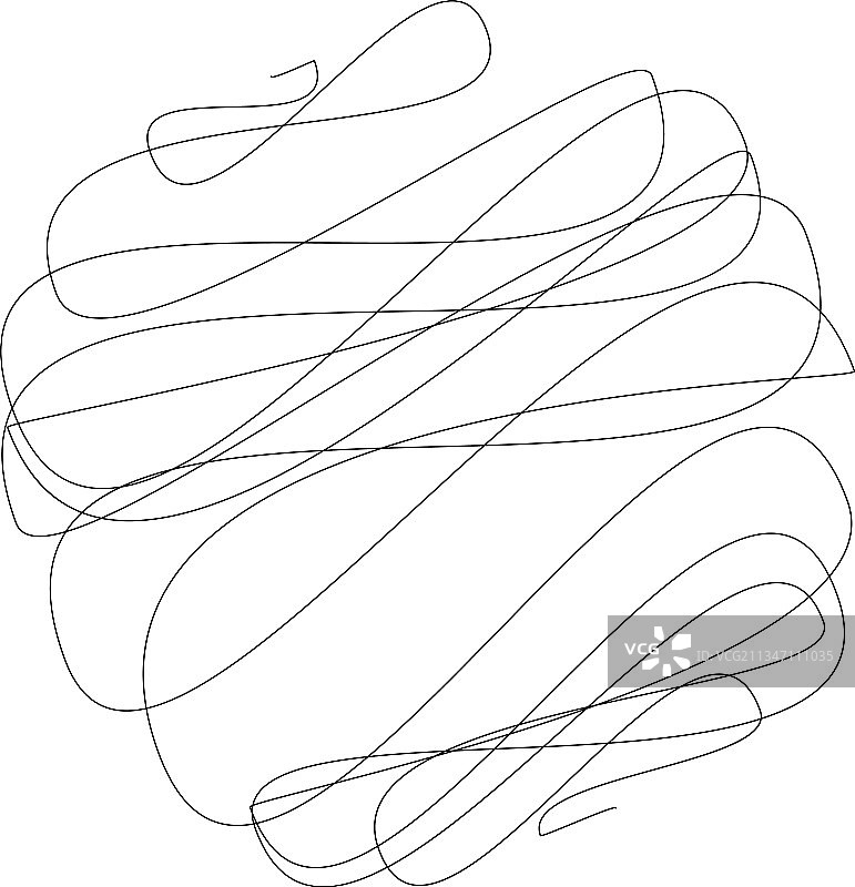 随机的卷曲缠绕线条涂鸦图片素材